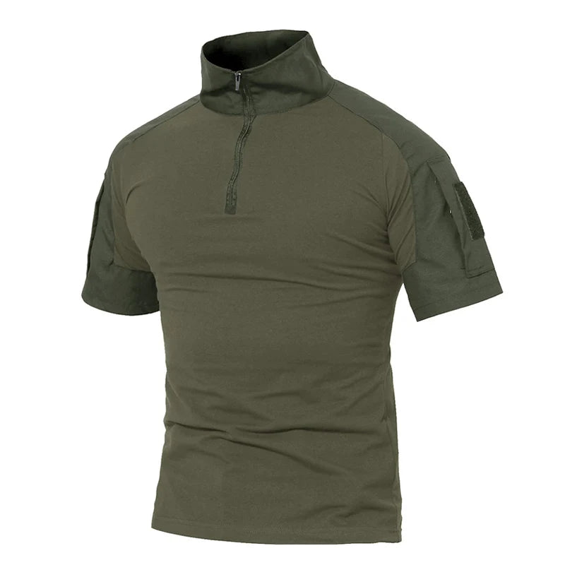 TACVASEN Men's Short Sleeve T-Shirts With Zipper Pockets Mens Summer Solid T Shirts Safari Tee Shirts Hiking Work Clothing - Shoppiline