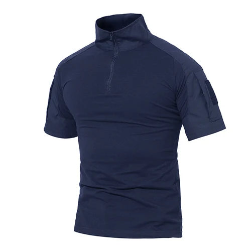 TACVASEN Men's Short Sleeve T-Shirts With Zipper Pockets Mens Summer Solid T Shirts Safari Tee Shirts Hiking Work Clothing - Shoppiline