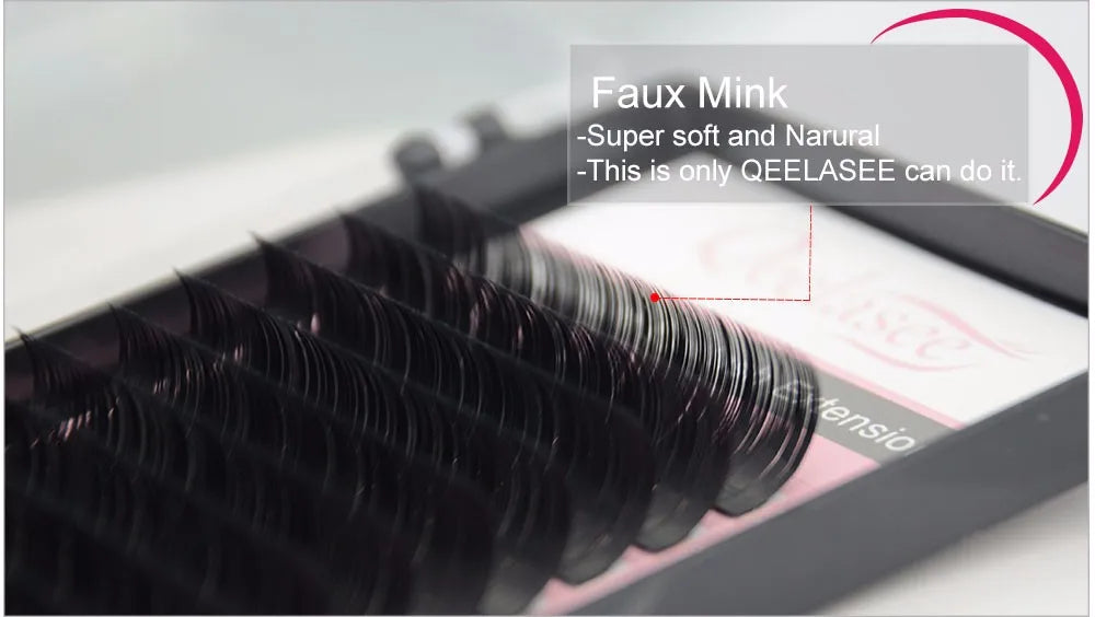 Qeelasee False Eyelash Extensions professional Mink Individual Lashes supplies maquiagem cilios volume fan eye lashes wholesale