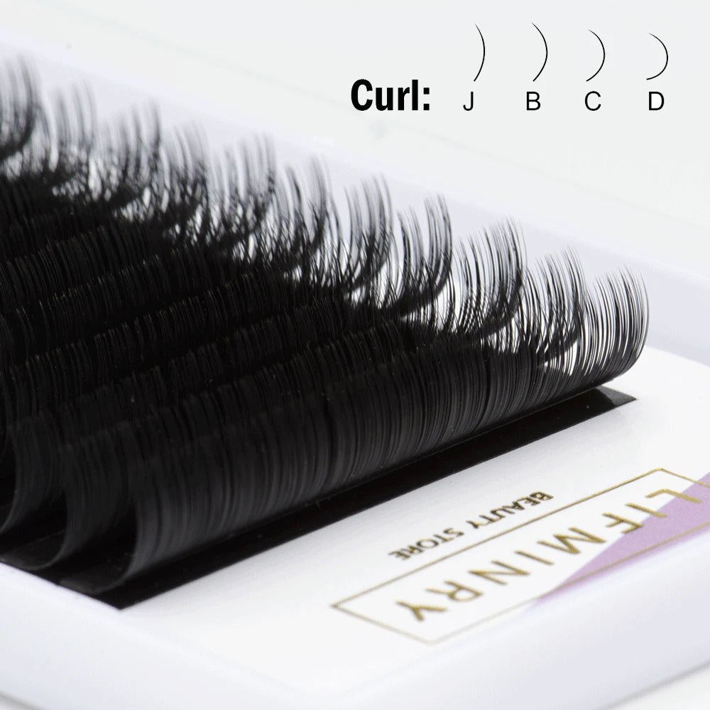LIFMINRY 16 lines of imitation ermine eyelashes, professional eyelashes, soft ermine eyelashes extension
