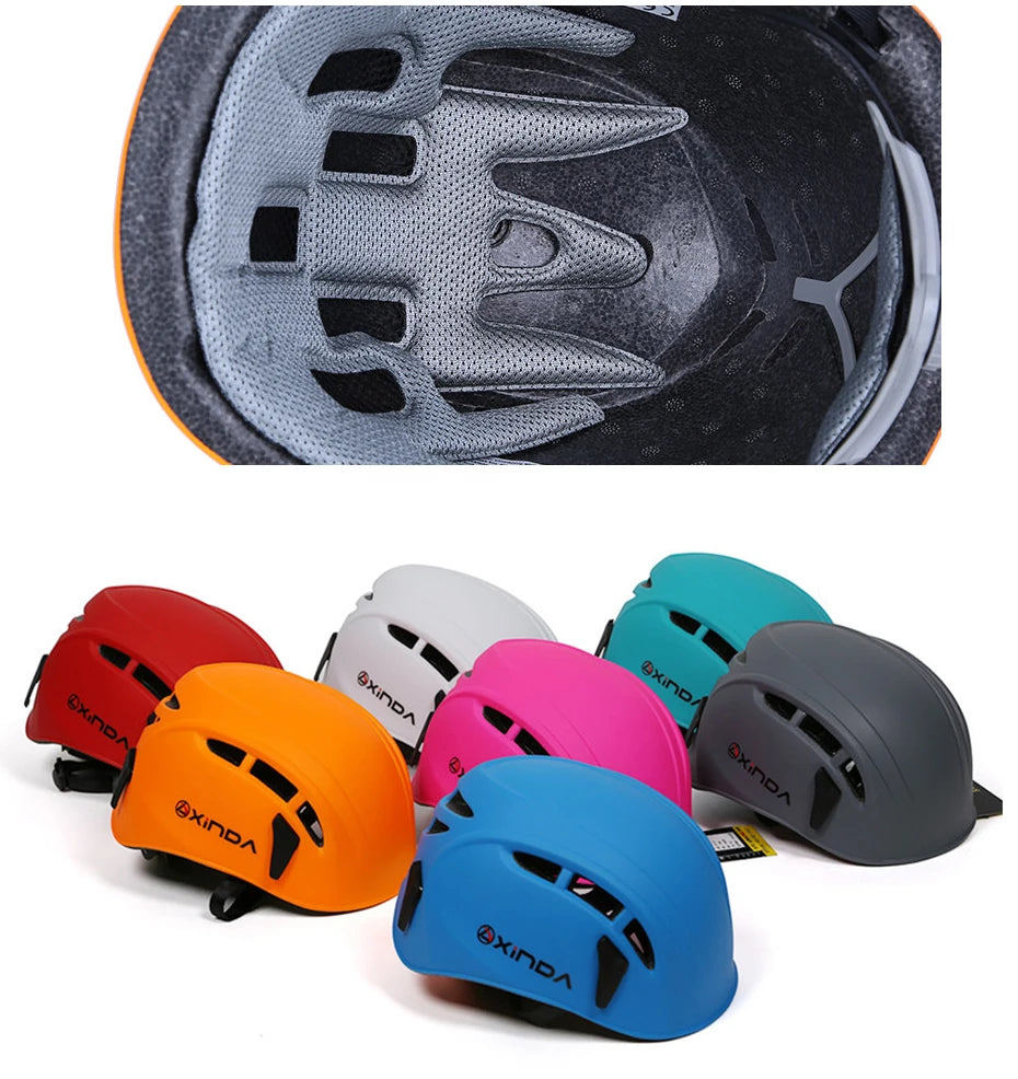 Xinda Outdoor Rock Climbing Helmet Speleology Mountain Rescue Equipment To Expand Safety Helmet Caving Work Helmet