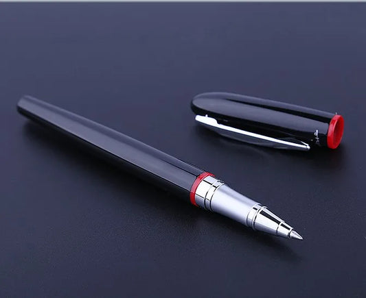 1pc/lot Picasso 907 Red and Black Roller Ball Pen Montmartre Pimio Ball Pen Silver Clip Canetas Office Supplies