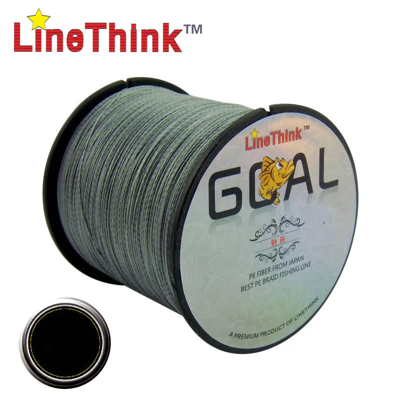 100M 300M 500M Marken-LineThink GOAL Japan Multifilament 100% PE geflochtene Angelschnur 8LB bis 100LB