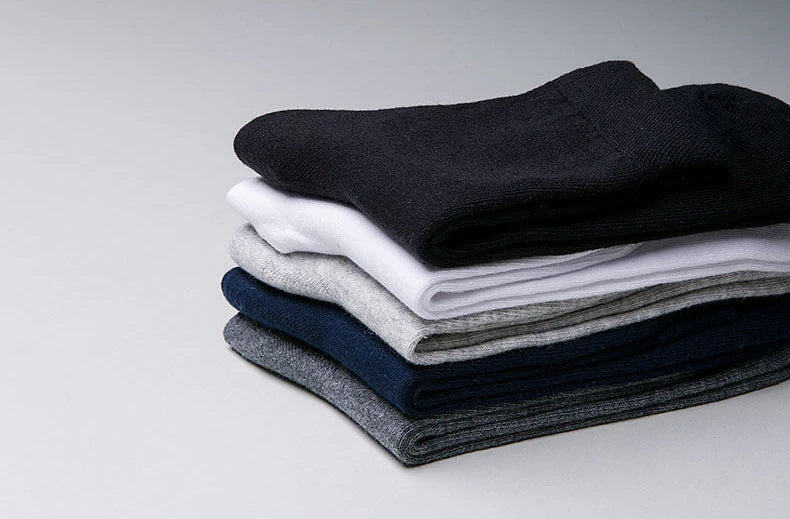 HSS Lot de 5/10 paires de chaussettes en mélange de coton pour hommes, noires, d'affaires, douces, respirantes, pour l'été et l'hiver, grande taille (6.5-14)