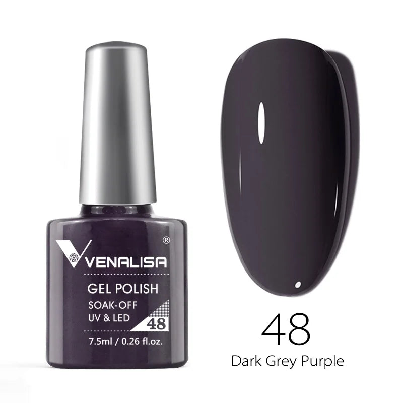 Venalisa 7.5ml Nail Gel Polish 60 Color Glitter Color Nail Varnish For Nail Art Manicure Top Coat Soak Off Enamel UV Gel Varnish