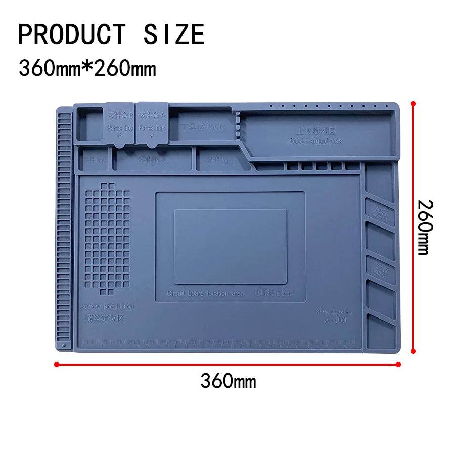 Silicone Soldering Mat Pad Desk Platform  for Welding Station Iron Phone PC  Repair Magnetic Heat Insulation No Lead S-160