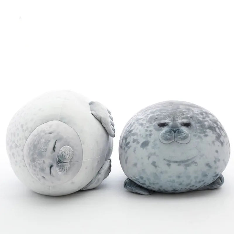 Wütendes Blob-Robben-Kissen, pummeliges 3D-Neuheiten-Seelöwen-Plüschtier, Babyschlaf-Wurfkissen, Geschenke für Kinder Mädchen