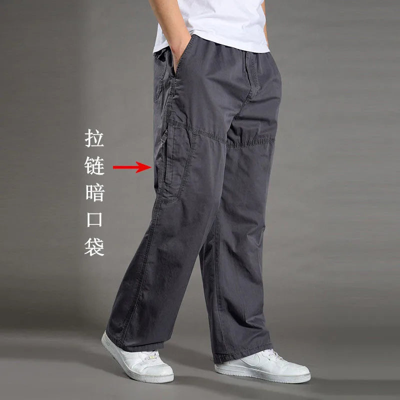 Herren Cargo Hose Sommer Frühling Baumwolle Arbeitskleidung Neu Übergröße 6XL Casual Klettern Jogginghose Sweathose Hombre Herbst Hose