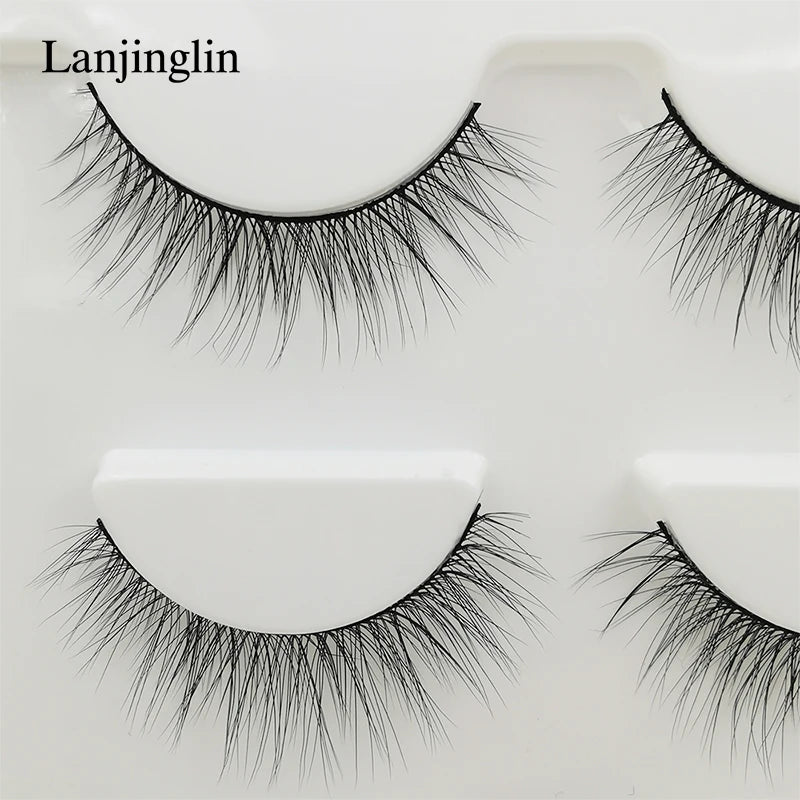 Neu 3 Paar natürliche falsche Wimpern Fake Lashes langes Make-up 3D Nerzwimpern Verlängerung Wimper Nerzwimpern für Schönheit #X11