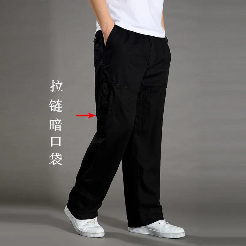 Herren Cargo Hose Sommer Frühling Baumwolle Arbeitskleidung Neu Übergröße 6XL Casual Klettern Jogginghose Sweathose Hombre Herbst Hose