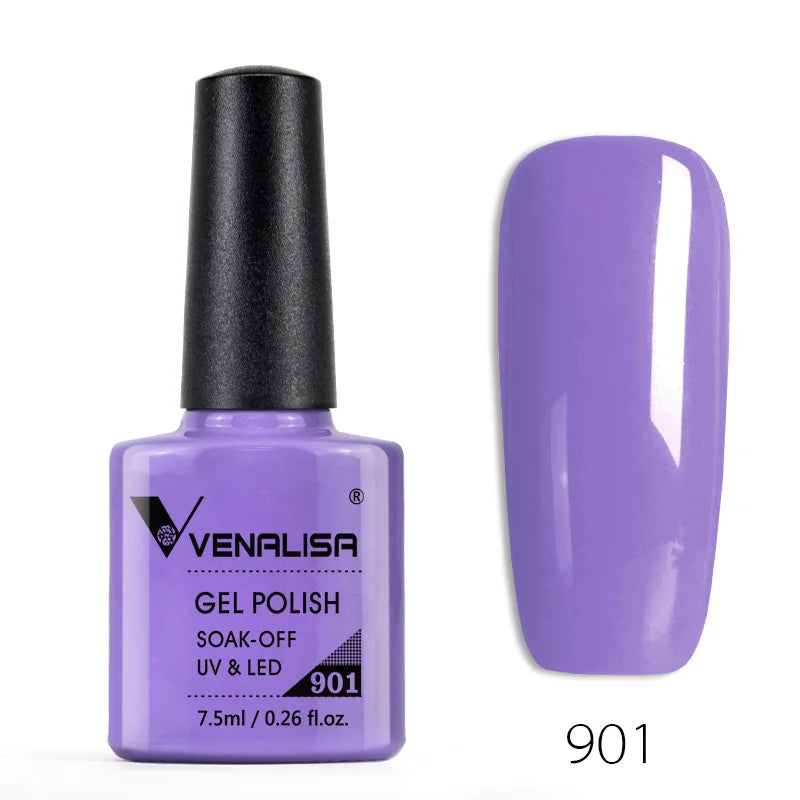 Venalisa 7.5ml Nail Gel Polish 60 Color Glitter Color Nail Varnish For Nail Art Manicure Top Coat Soak Off Enamel UV Gel Varnish