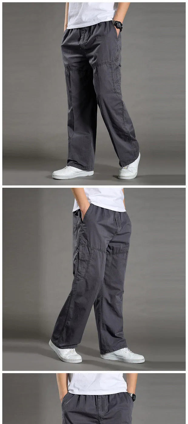 Herren Cargo Hose Sommer Frühling Baumwolle Arbeitskleidung Neu Übergröße 6XL Casual Klettern Jogginghose Sweathose Hombre Herbst Hose