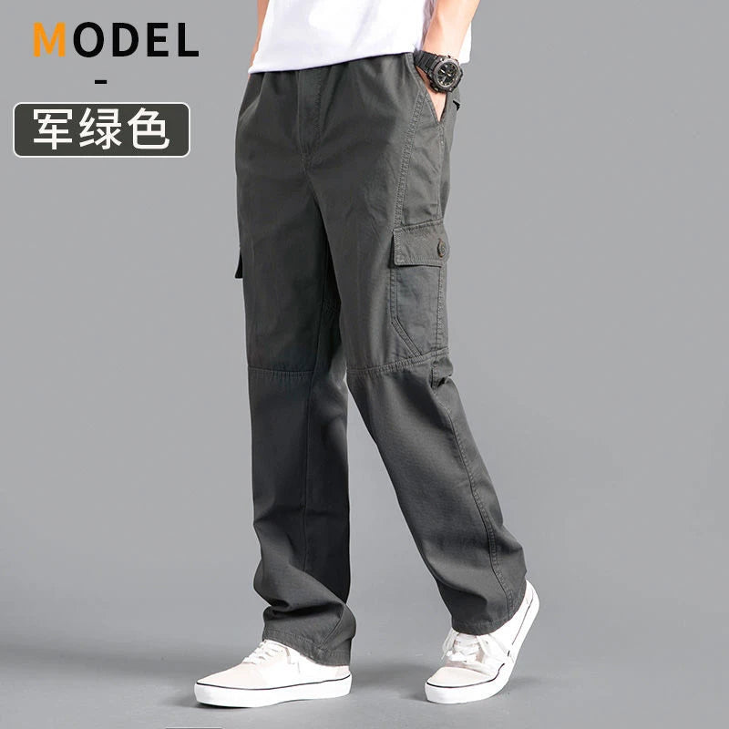 Herren Cargo Hose Sommer Frühling Baumwolle Arbeitskleidung Neu Übergröße 6XL Casual Klettern Jogginghose Sweathose Hombre Herbst Hose