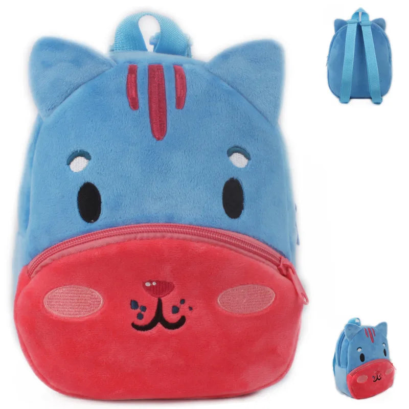 Cute Baby Child Plush Backpacks Small Bag Cute Soft Cartoon Animal School Bag 1-2.5 Years