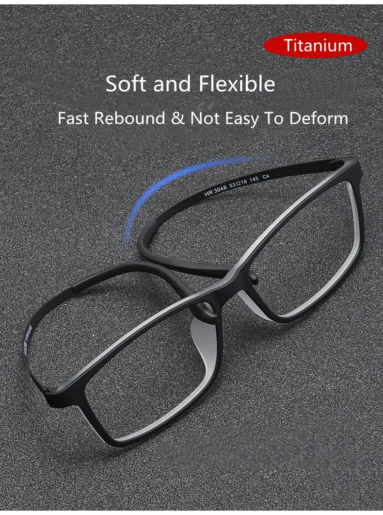 High Quality Pure Titanium Men Anti Blue Light Presbyopia Eyewear Reading Glasses with Diopter+1.0 +1.5 +2.0 +2.5 +3.0 +3.5+4.0