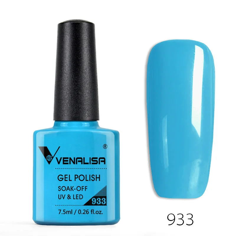 Venalisa 7.5ml Nail Gel Polish 60 Color Glitter Color Nail Varnish For Nail Art Manicure Top Coat Soak Off Enamel UV Gel Varnish