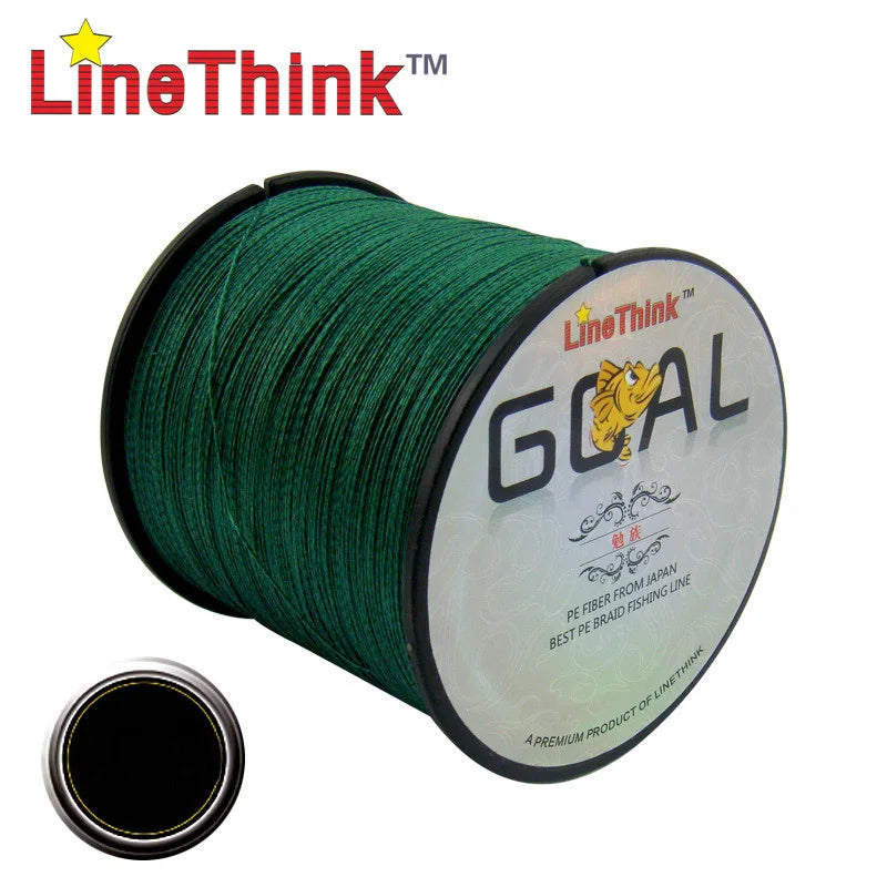100M 300M 500M Marken-LineThink GOAL Japan Multifilament 100% PE geflochtene Angelschnur 8LB bis 100LB