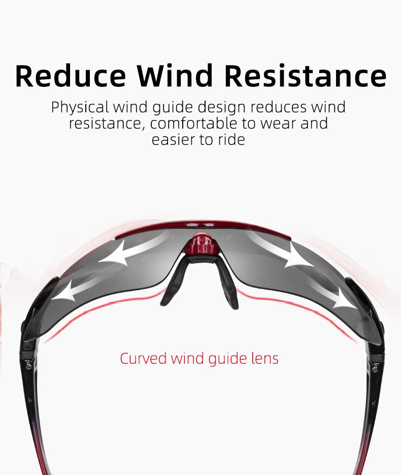 ROCKBROS Cycling Polarized glasses Bike Sunglasses Outdoor Sports Sunglasses MTB PC Goggles Eyewear 5/3 Lens Bicycle Accessory - Shoppiline