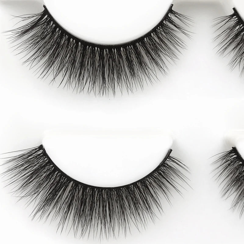 Neu 3 Paar natürliche falsche Wimpern Fake Lashes langes Make-up 3D Nerzwimpern Verlängerung Wimper Nerzwimpern für Schönheit #X11