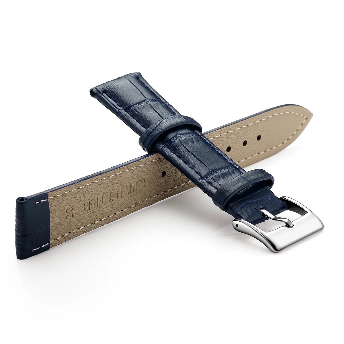 Premium Genuine Leather Watchbands 12/14/16/18/19/20/21/22/24 mm Watch Band Strap High Quality Wrist Belt Bracelet + Tool