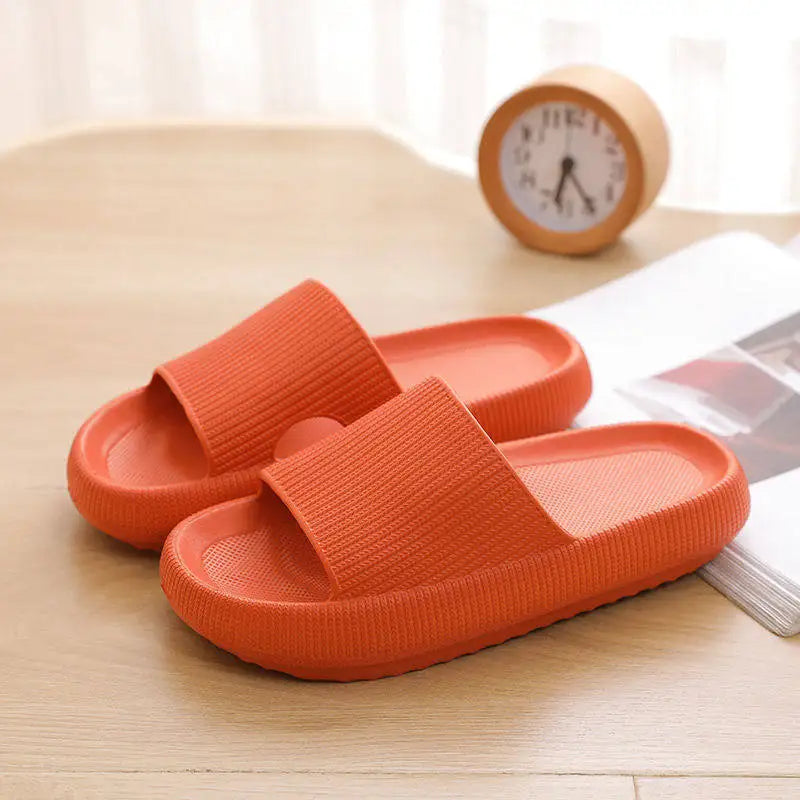 Women Thick Platform Cloud Slippers Indoor Home Eva Soft Sole Pillow Slides Sandals Woman 2025 Summer Non Slip Beach Flip Flops