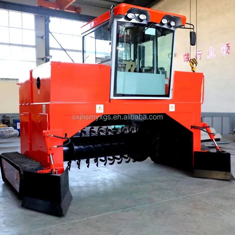 Dairy Farm Organic Fertilizer Making Machine Self-propelled Compost Turner Machine for Big Plant