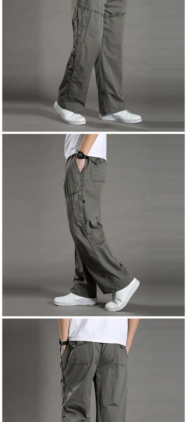Herren Cargo Hose Sommer Frühling Baumwolle Arbeitskleidung Neu Übergröße 6XL Casual Klettern Jogginghose Sweathose Hombre Herbst Hose
