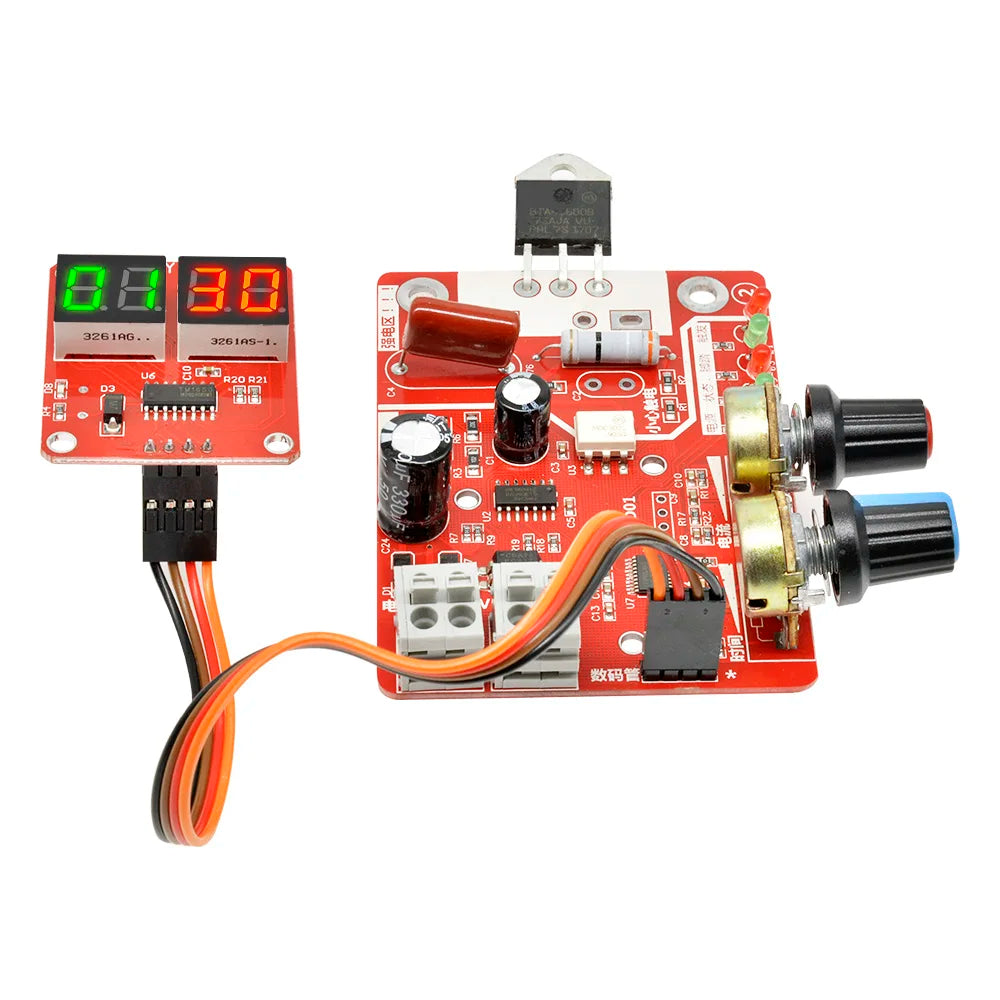 AC9-12V DIY NY-D01 Control Board 40A/100A Spot Welding Machine Control Board Welder Panel Adjust Time Current Digital Display - Shoppiline