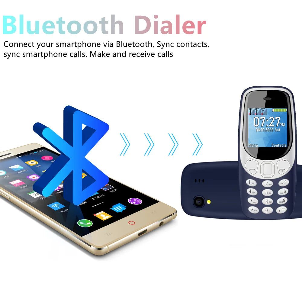 SERVO Small Mobile Phone Bluetooth Dialer Magic voice Low Radiation Telephone Call Recording 2/3 SIM GSM Unlocked Mini Cellphone - Shoppiline