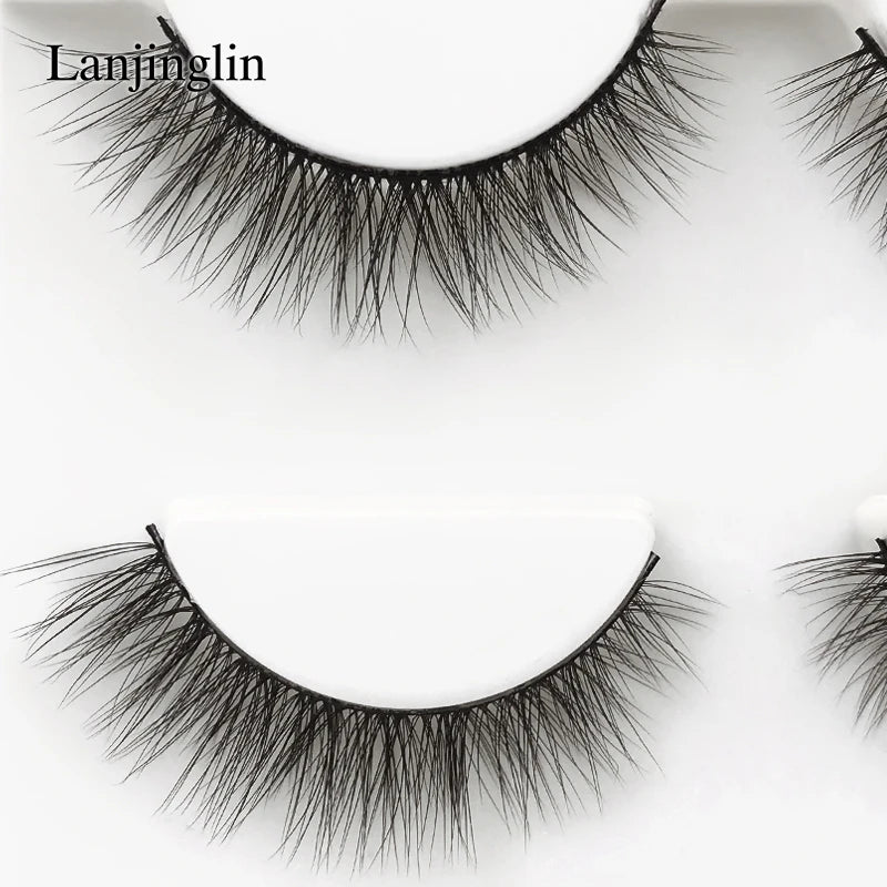 Neu 3 Paar natürliche falsche Wimpern Fake Lashes langes Make-up 3D Nerzwimpern Verlängerung Wimper Nerzwimpern für Schönheit #X11
