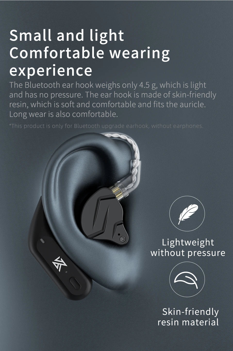 KZ AZ09  Bluetooth 5.2 HD Bluetooth Module Wireless Upgrade Cable HIFI Wireless Ear Hook Connector With Charging Case S2 Z1 S1