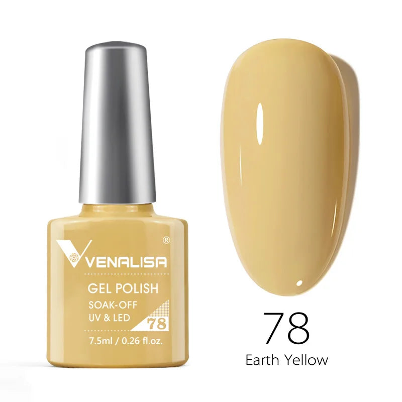 Venalisa 7.5ml Nail Gel Polish 60 Color Glitter Color Nail Varnish For Nail Art Manicure Top Coat Soak Off Enamel UV Gel Varnish