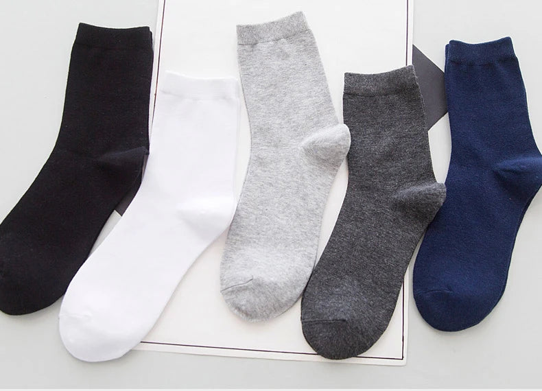 HSS Lot de 5/10 paires de chaussettes en mélange de coton pour hommes, noires, d'affaires, douces, respirantes, pour l'été et l'hiver, grande taille (6.5-14)