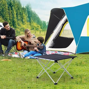 Table de camping pliante portable ultralégère, bureau de dîner extérieur pliable en alliage d'aluminium haute résistance pour fête de jardin, pique-nique, barbecue