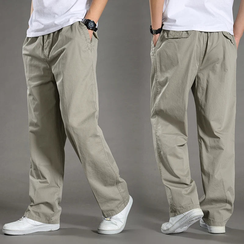 Herren Cargo Hose Sommer Frühling Baumwolle Arbeitskleidung Neu Übergröße 6XL Casual Klettern Jogginghose Sweathose Hombre Herbst Hose