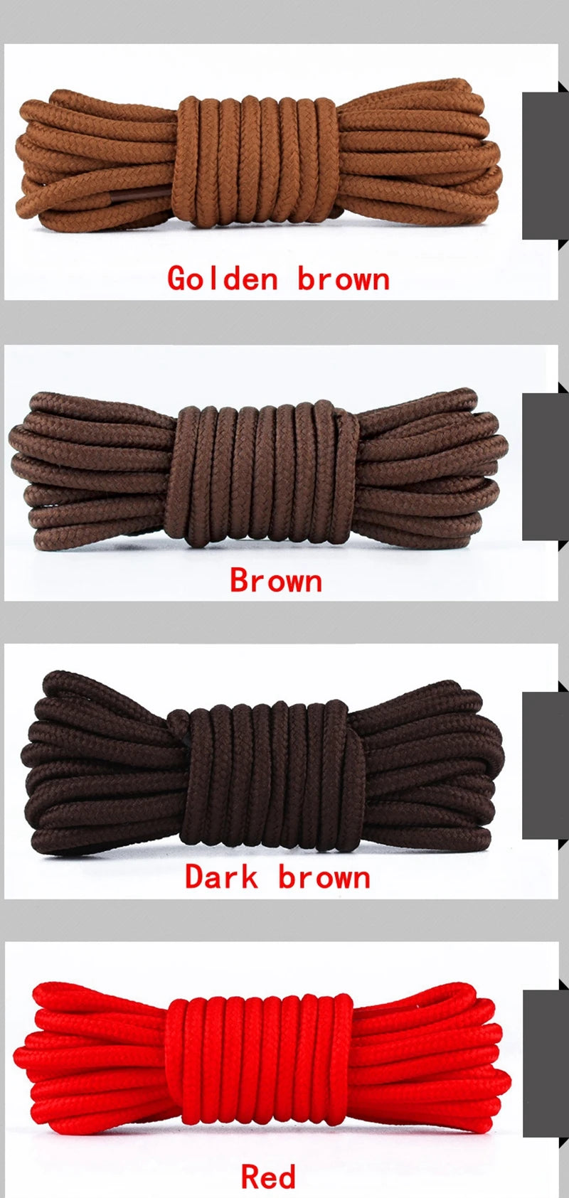 21 Farben Runde Schnürsenkel Polyester Einfarbige Schnürsenkel Outdoor Freizeit Sneakers Stiefel Schuhe Schnürsenkel 70cm/90cm/120cm/150cm 1 Paar