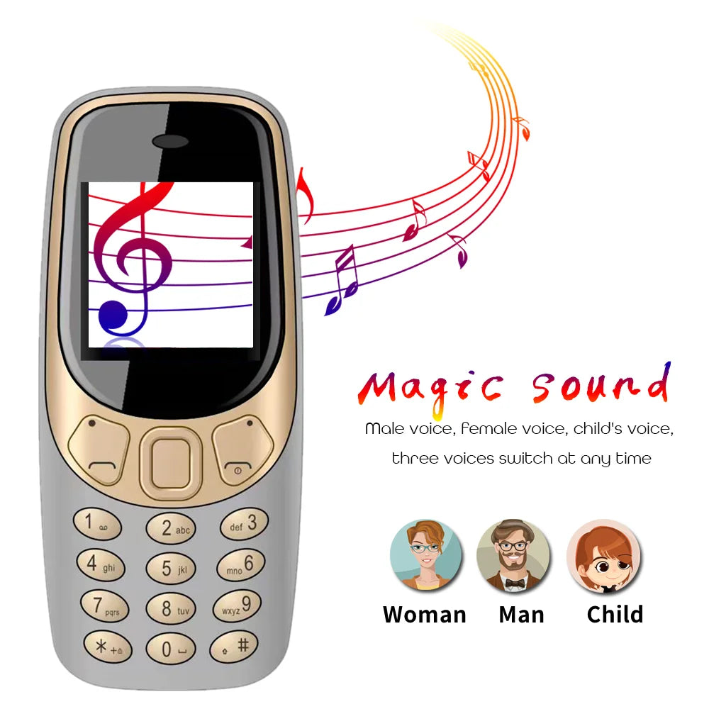 SERVO Small Mobile Phone Bluetooth Dialer Magic voice Low Radiation Telephone Call Recording 2/3 SIM GSM Unlocked Mini Cellphone - Shoppiline