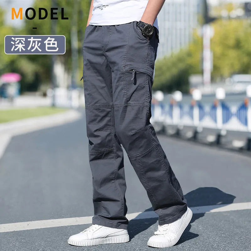 Herren Cargo Hose Sommer Frühling Baumwolle Arbeitskleidung Neu Übergröße 6XL Casual Klettern Jogginghose Sweathose Hombre Herbst Hose