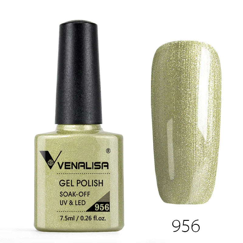 Venalisa 7.5ml Nail Gel Polish 60 Color Glitter Color Nail Varnish For Nail Art Manicure Top Coat Soak Off Enamel UV Gel Varnish