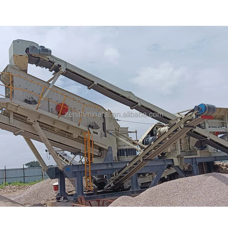 Ore Golds Processing Equipment Mobile Compact Concrete Crusher 100-200Th Mobile Stone Jaw Crusher