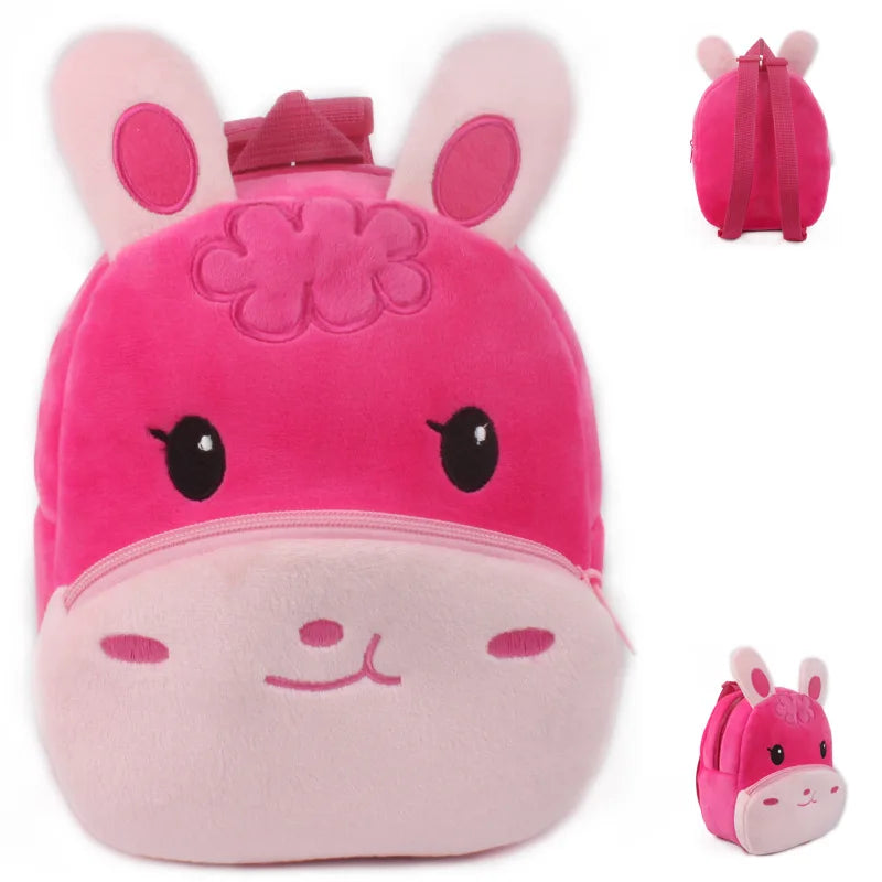 Cute Baby Child Plush Backpacks Small Bag Cute Soft Cartoon Animal School Bag 1-2.5 Years