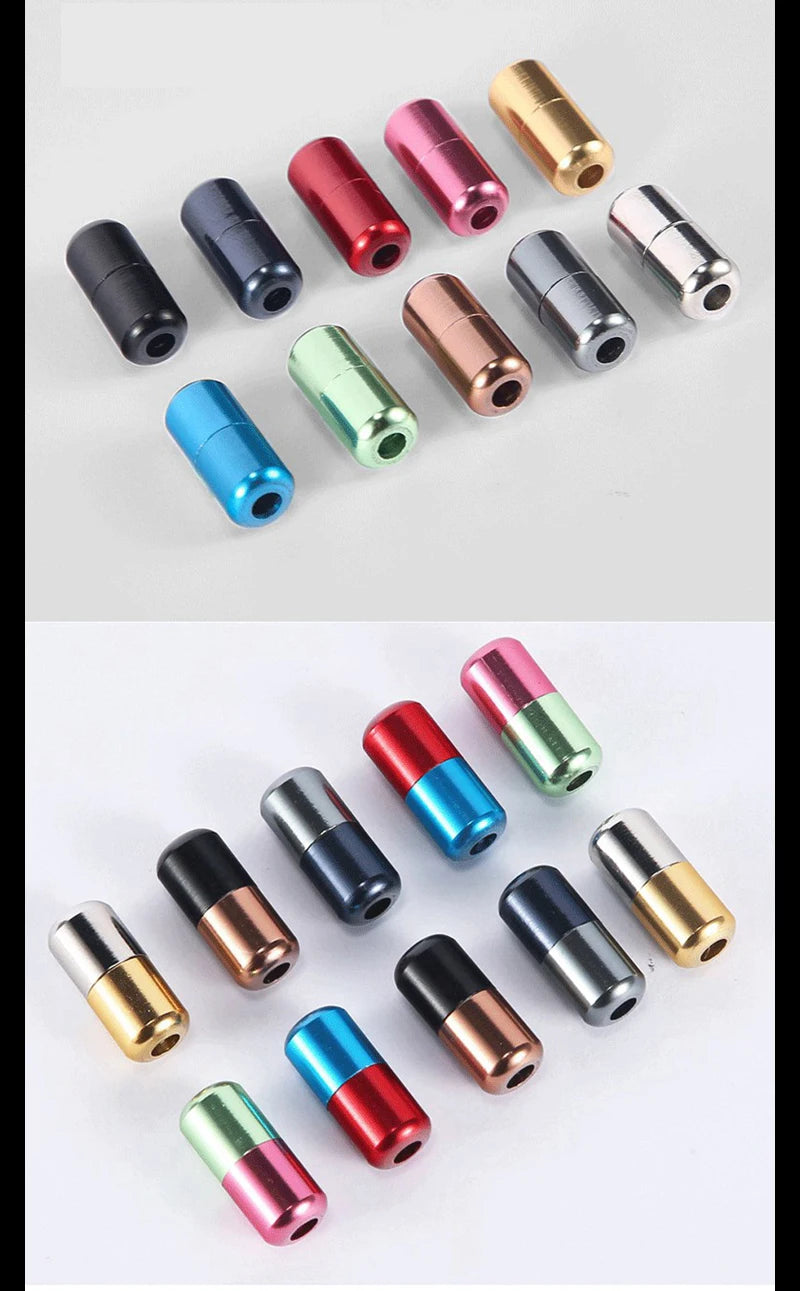 NEW 1 Pair Round Color Elastic Shoelaces Lock No Tie Shoelace Metal Easy to Remove Suitable for All Shoes Lazy Lace 21 Colors