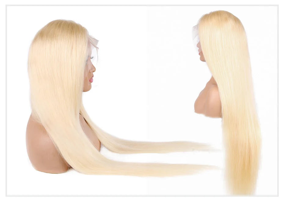 13x4 13x6 360 HD Transparent 613 Honigblond Farbe Spitze Front Echthaar Perücken für Frauen Rohes brasilianisches glattes Lace Frontal Perücke