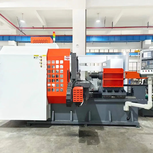 Automatic CNC Inclined Heavy Duty Power Sheet Tube Spinning Machine Wheel Number Lathes Rotary Forming Equipment