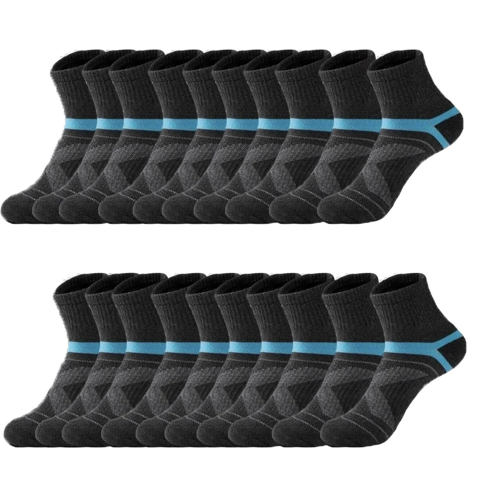 3 paires de chaussettes noires de haute qualité pour hommes, chaussettes de sport noires, décontractées, douces, pour la course à pied, d'été, absorbantes, respirantes, chaussettes masculines