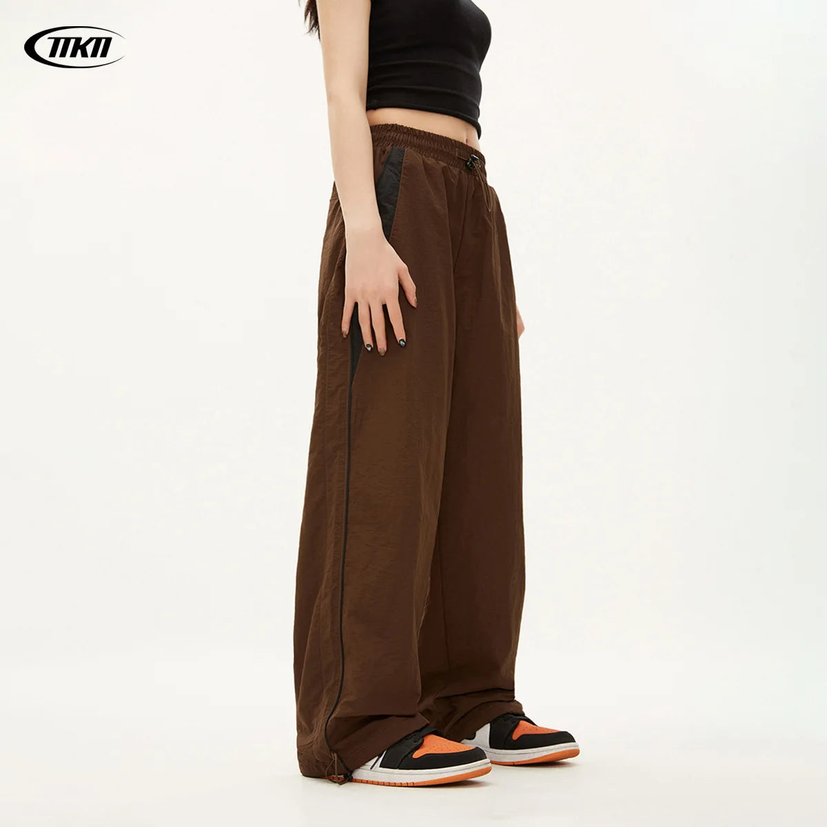 Damen lässige Jogginghosen Mode Streetwear Übergroße Sport-Weite Beinhosen Hip Hop Y2k Sweatpants High Waist Baggy Hosen