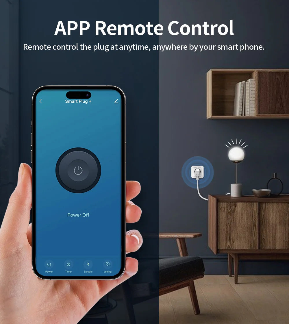 Tuya WIFI Smart Socket EU 16A/20A Wifi/Zigbee3.0 Smart Plug With Power Monitoring Smart HomeVoice Control Support  Alexa