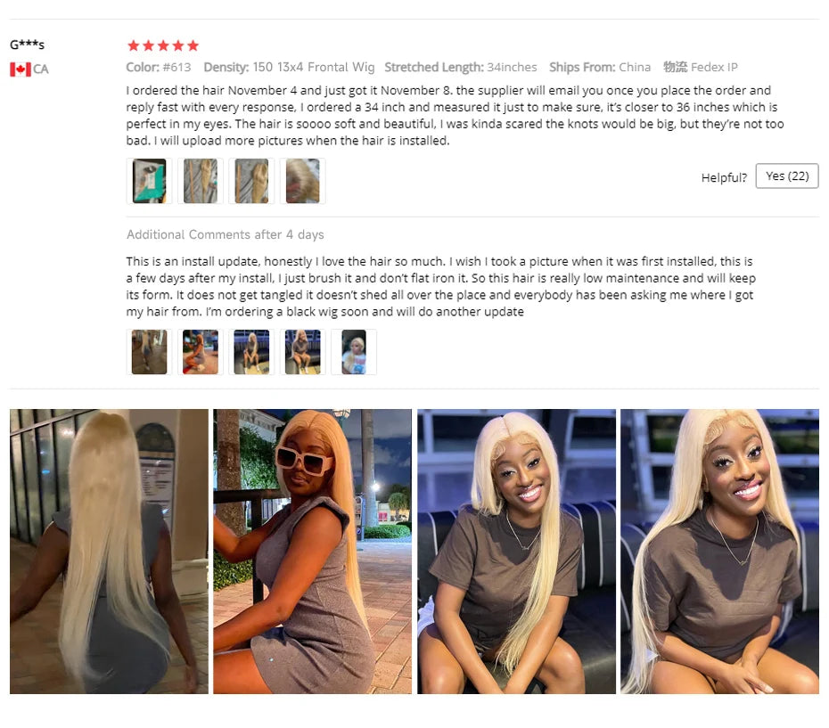 13x4 13x6 360 HD Transparent 613 Honigblond Farbe Spitze Front Echthaar Perücken für Frauen Rohes brasilianisches glattes Lace Frontal Perücke