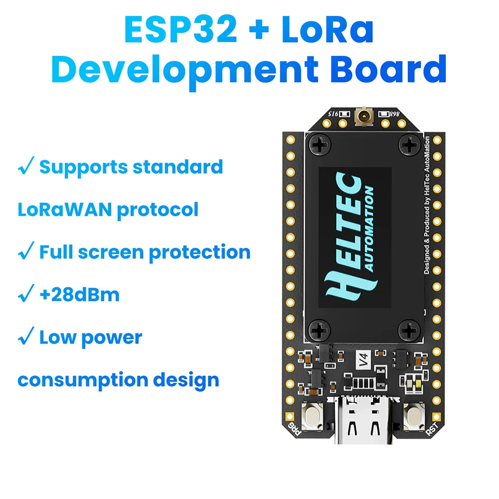 Heltec WiFi LoRa 32 V4 ESP32 SX1262 GPS 0.96 inch OLED Solar Powered Dev-Board WiFi BLE Low Power Type C For Arduino IoT - Shoppiline