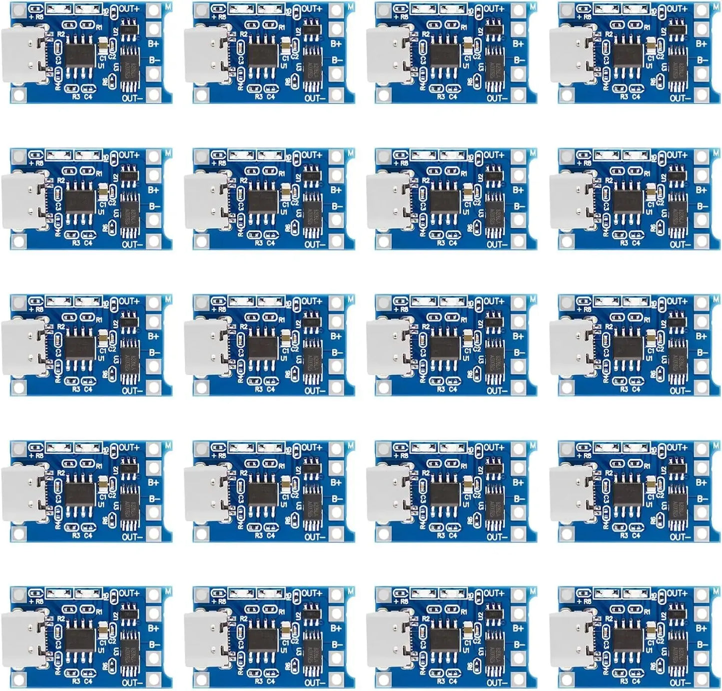 10pcs 5V 1A 18650 Lithium Battery Charging Board TP4056 Lithium Charging Mini/Micro USB Type C Charge Module With Protect